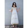 Athena Crinkle Embroidery Maxi Dress, White - Dresses - 2
