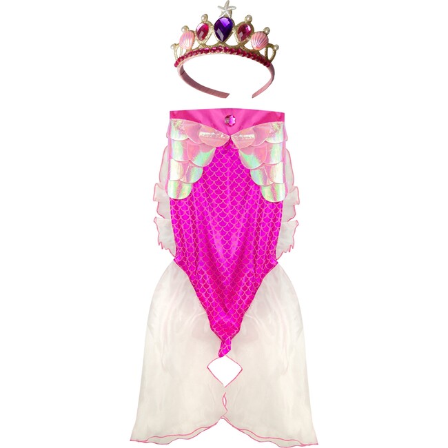Mermaid Glimmer Skirt w/Tiara, Pink