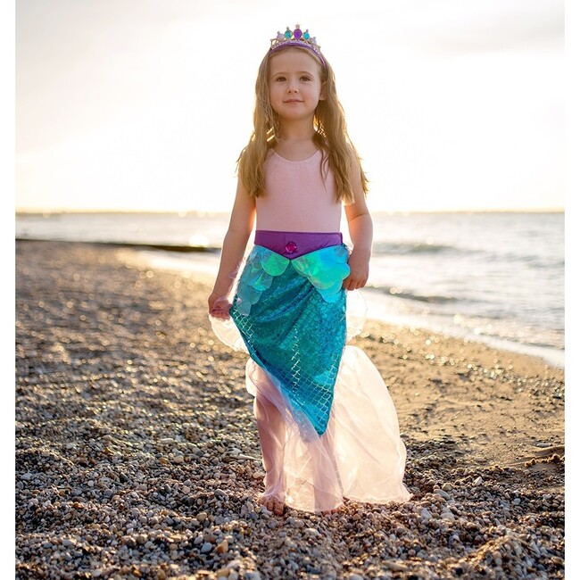 Mermaid Glimmer Skirt w/Tiara, Lilac/Blue