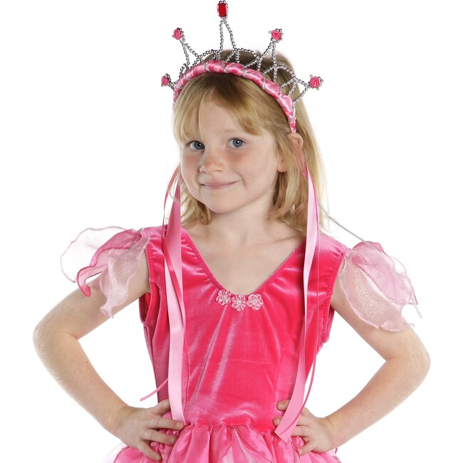 Ribbon Tiara, Dark Pink - Great Pretenders Kids | Maisonette