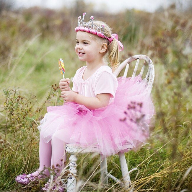 Ribbon Tiara, Dark Pink - Costume Accessories - 3