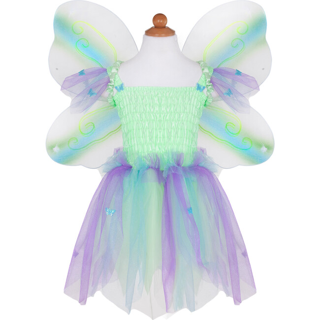 Butterfly Dress, Wings & Wand, Green - Costumes - 1