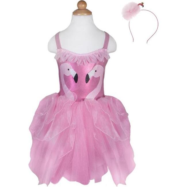Fancy Flamingo Dress & Headband