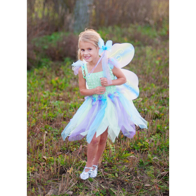 Butterfly Dress, Wings & Wand, Green - Costumes - 2