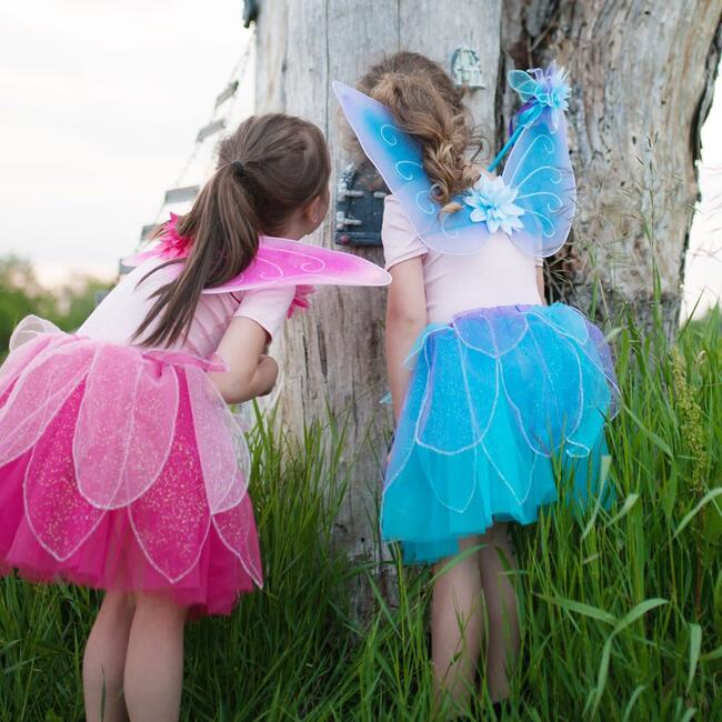 Fancy Flutter Skirt With Wings & Wand, Pink
