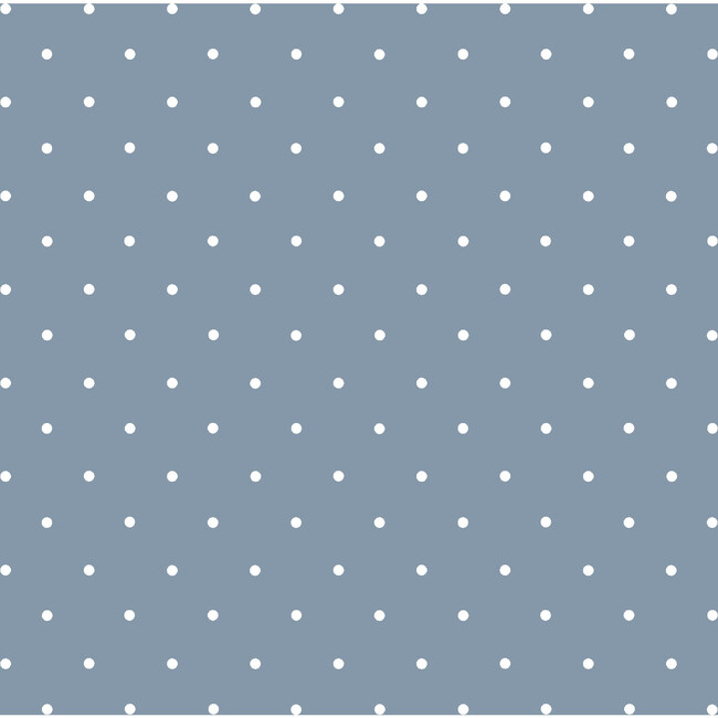 Polka Dot Removable Wallpaper, French Blue