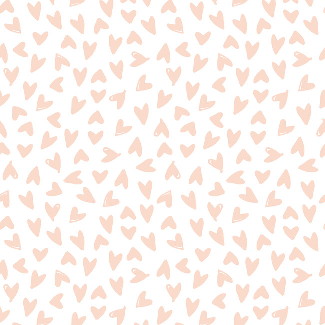 Hearts Traditional Wallpaper, Pink/White - Wallpaper - 1