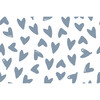Hearts Traditional Wallpaper, French Blue/White - Wallpaper - 3