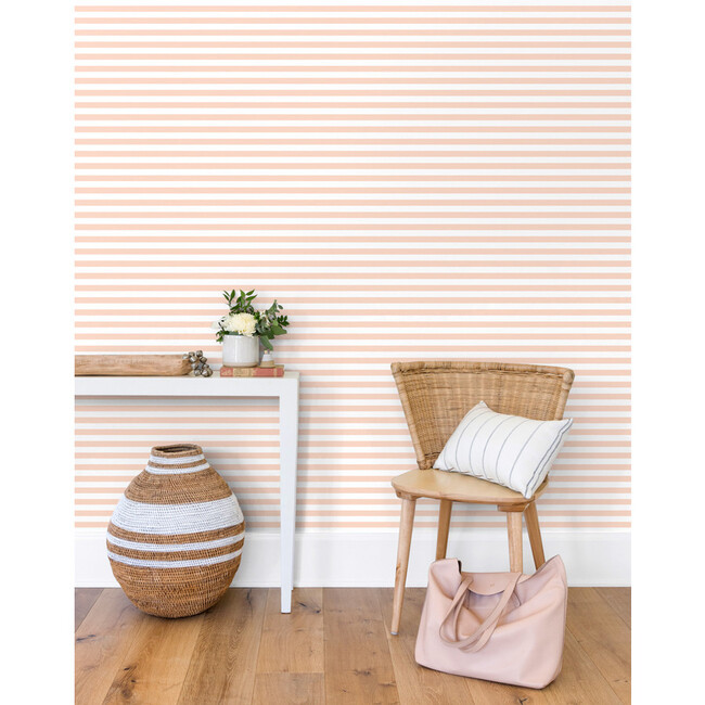 Cabana Stripe Removable Wallpaper, Pink - Wallpaper - 2