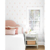 Block Print Removable Wallpaper, Pink/White - Wallpaper - 2