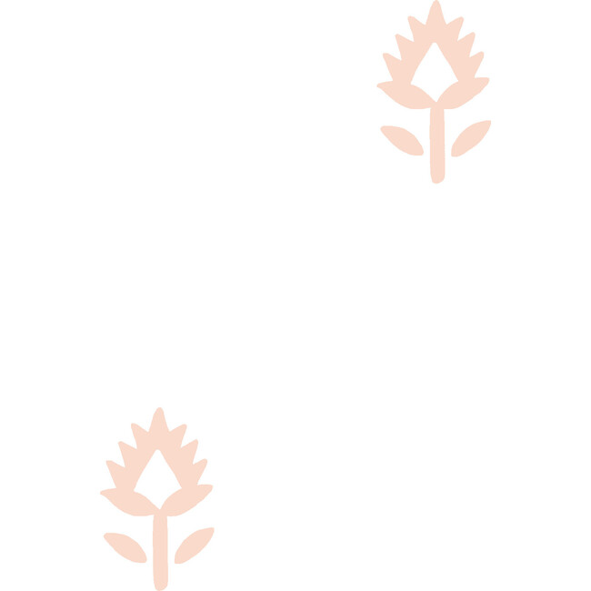 Block Print Removable Wallpaper, Pink/White - Wallpaper - 3