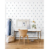 Block Print Traditional Wallpaper, French Blue/White - Wallpaper - 2