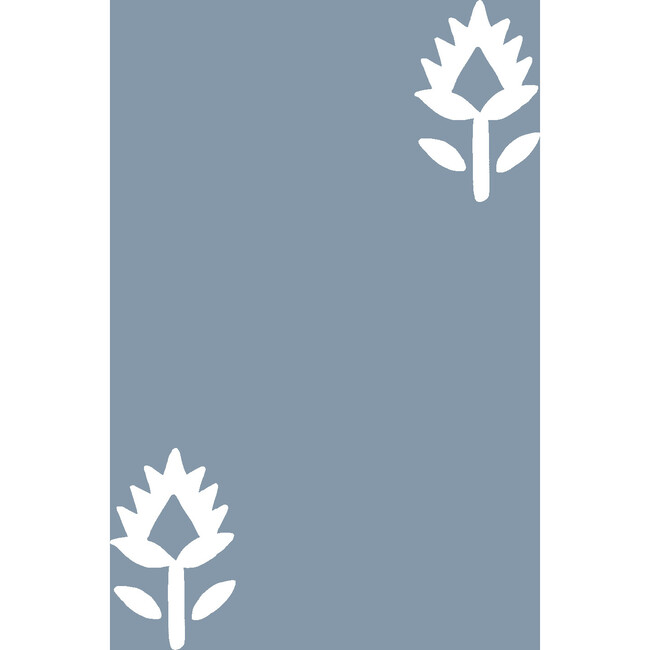 Block Print Removable Wallpaper, French Blue - Wallpaper - 3