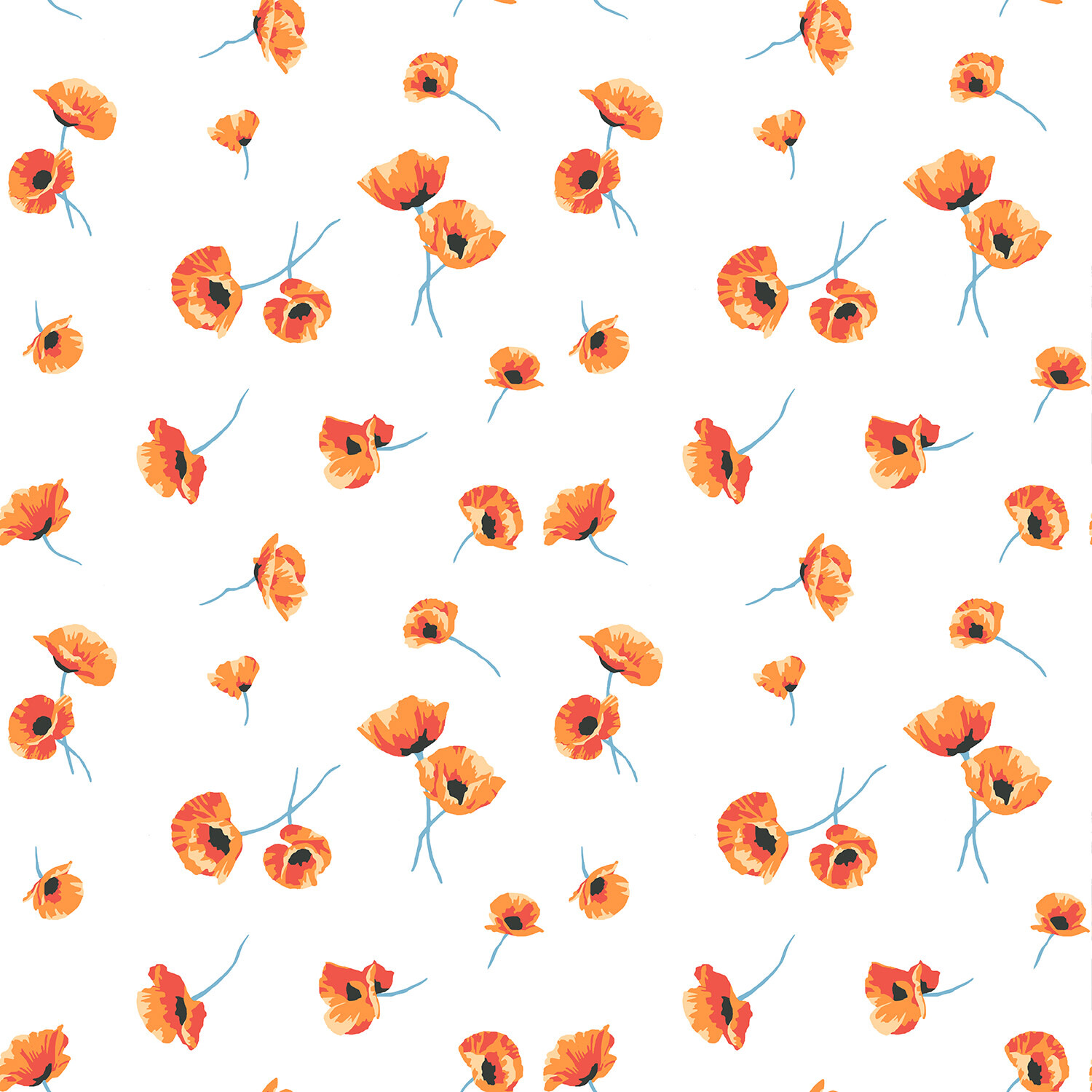 Nathan Turner Poppy Removable Wallpaper, White - Wallpaper - 1