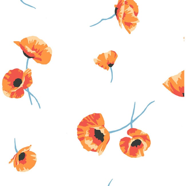 Nathan Turner Poppy Removable Wallpaper, White - Wallpaper - 3