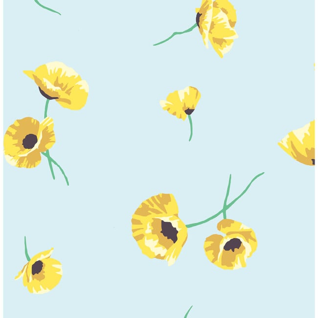 Nathan Turner Poppy Traditional Wallpaper, Sky - Wallpaper - 3