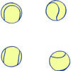 Clare V. Tennis Balls Traditional Wallpaper, Navy Lemon - Wallpaper - 3