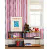 Clare V. Stripes Removable Wallpaper, Red/Shell - Wallpaper - 2