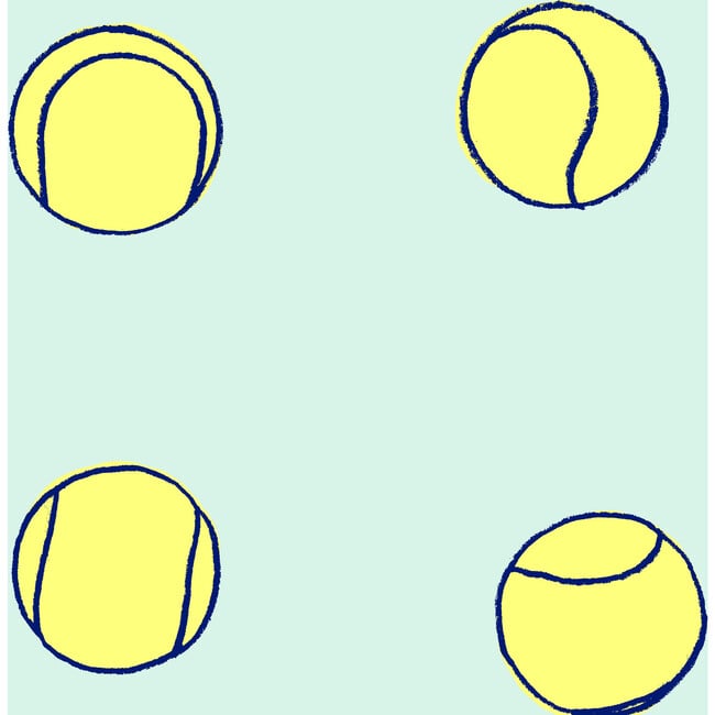 Clare V. Tennis Balls Removable Wallpaper, Mint - Wallpaper - 3