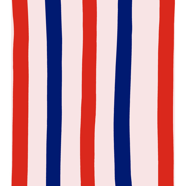 Clare V. Stripes Removable Wallpaper, Red/Shell - Wallpaper - 3