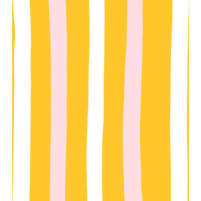 Clare V. Stripes Removable Wallpaper, Marigold - Wallpaper - 3