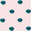 Clare V. Lotus Traditional Wallpaper, Navy/Shell - Wallpaper - 1 - thumbnail