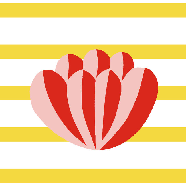 Clare V. Lotus Stripe Traditional Wallpaper, Marigold - Wallpaper - 3