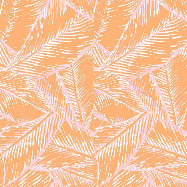 Best Fronds Removable Wallpaper, Creamsicle