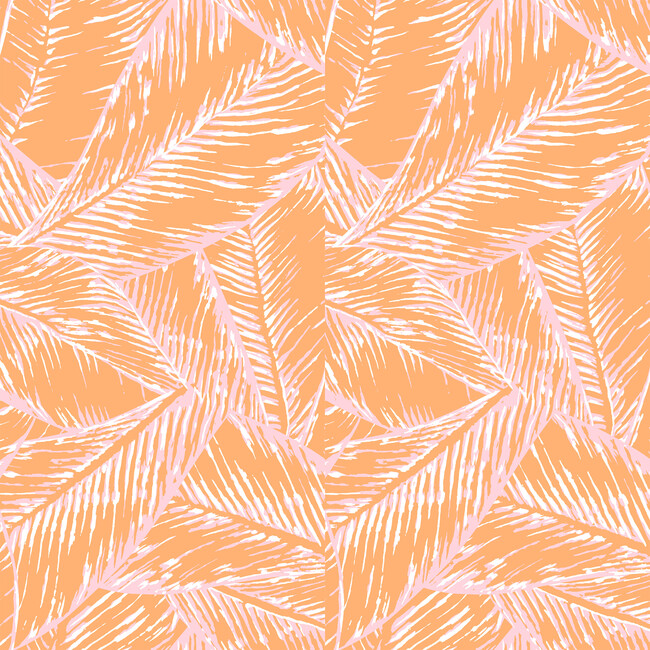 Best Fronds Removable Wallpaper, Creamsicle - Wallpaper - 1