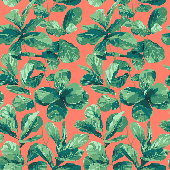 Nathan Turner Fiddle Fig Removable Wallpaper, Watermelon