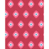 Tangier Medallion Traditional Wallpaper, Red - Wallpaper - 1 - thumbnail