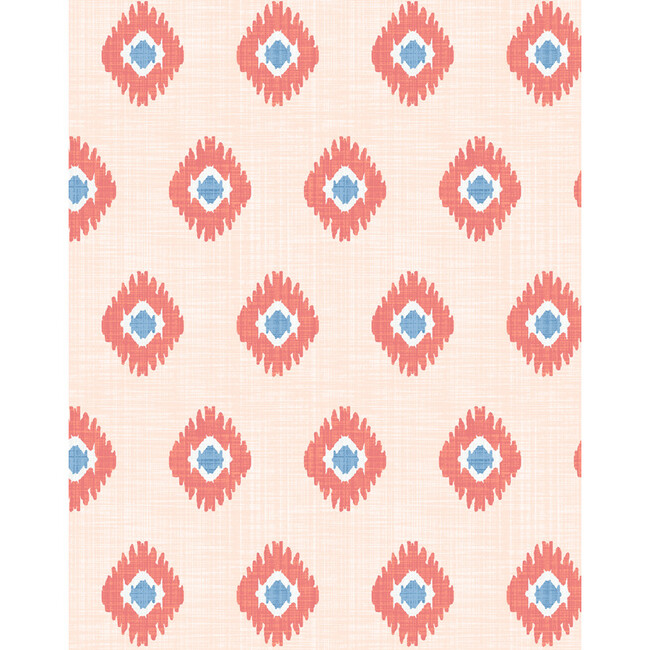 Tangier Medallion Traditional Wallpaper, Peach