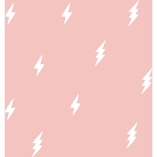 Tea Collection Zeus Lightning Traditional Wallpaper, Pink