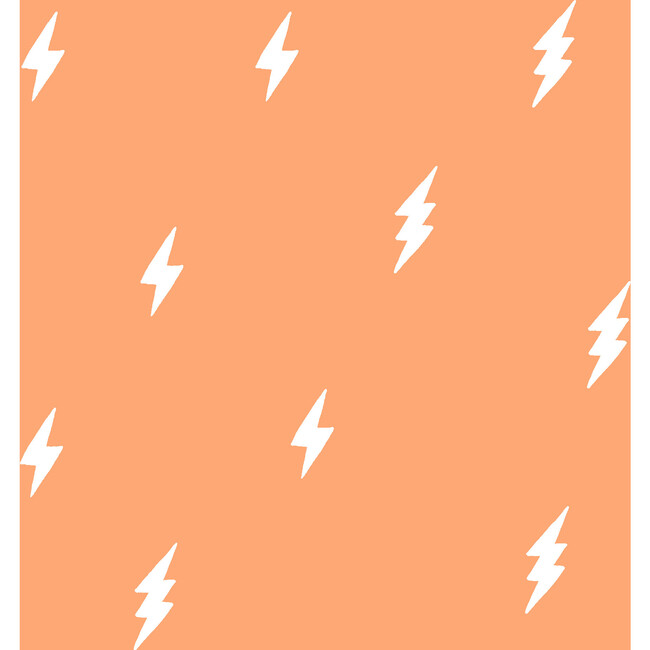 Tea Collection Zeus Lightning Traditional Wallpaper, Creamsicle - Wallpaper - 1