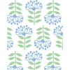 Tea Collection Stylized Papyrus Traditional Wallpaper, Cornflower - Wallpaper - 3