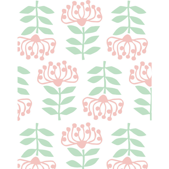 Tea Collection Stylized Papyrus Traditional Wallpaper, Pink - Wallpaper - 2