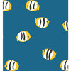 Tea Collection Rosa Fish Removable Wallpaper, Cadet Blue - Wallpaper - 1 - thumbnail