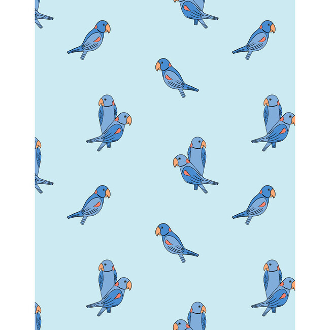 Tea Collection Alexandrine Parakeet Traditional Wallpaper, Small Sky