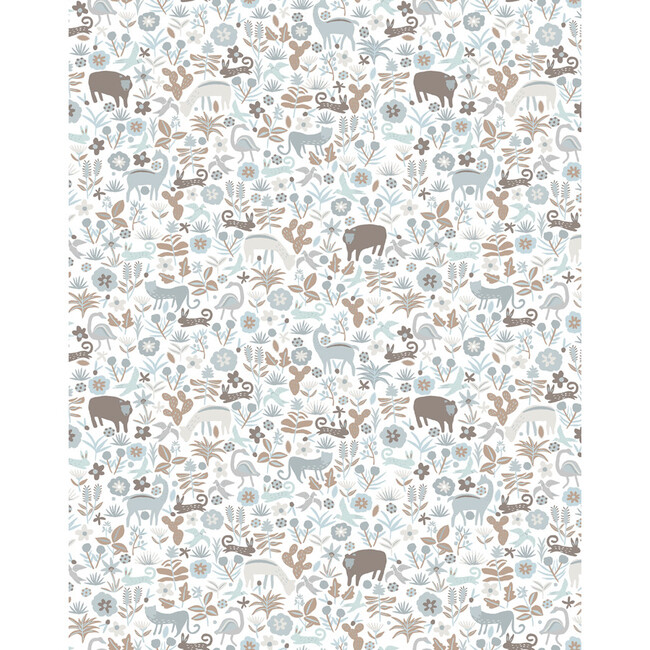 Tea Collection Menagerie Removable Wallpaper, Neutral