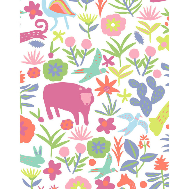 Tea Collection Menagerie Removable Wallpaper, Pink - Wallpaper - 3