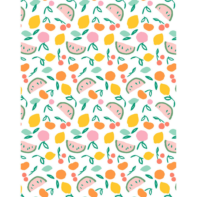 Tea Collection Island Fruits Traditional Wallpaper, Melon Green