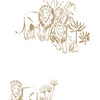 Tea Collection Foliage Lions Removable Wallpaper, White - Wallpaper - 3