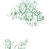 Tea Collection Foliage Lions Removable Wallpaper, Green - Wallpaper - 3