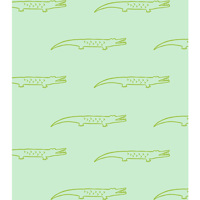 Tea Collection Crocodile Traditional Wallpaper, Aventurine