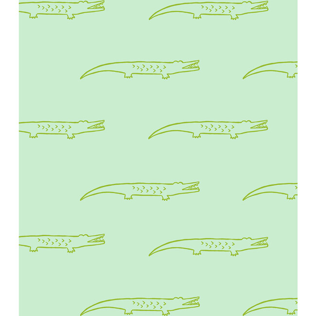 Tea Collection Crocodile Removable Wallpaper, Aventurine