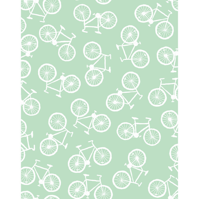 Tea Collection Bicycle Removable Wallpaper, Aventurine