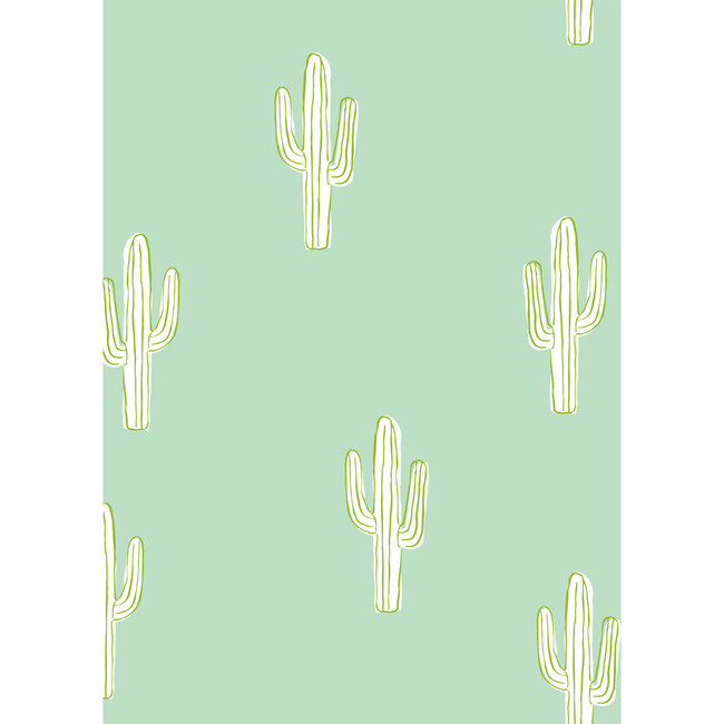 Tea Collection Cactus Removable Wallpaper, Aventurine