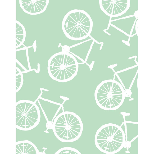 Tea Collection Bicycle Removable Wallpaper, Aventurine - Wallpaper - 3