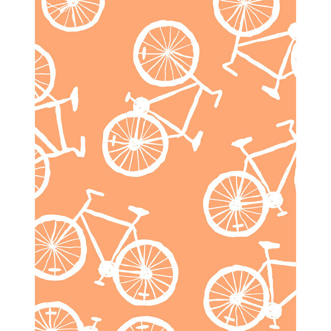 Tea Collection Bicycle Removable Wallpaper, Creamsicle - Wallpaper - 3