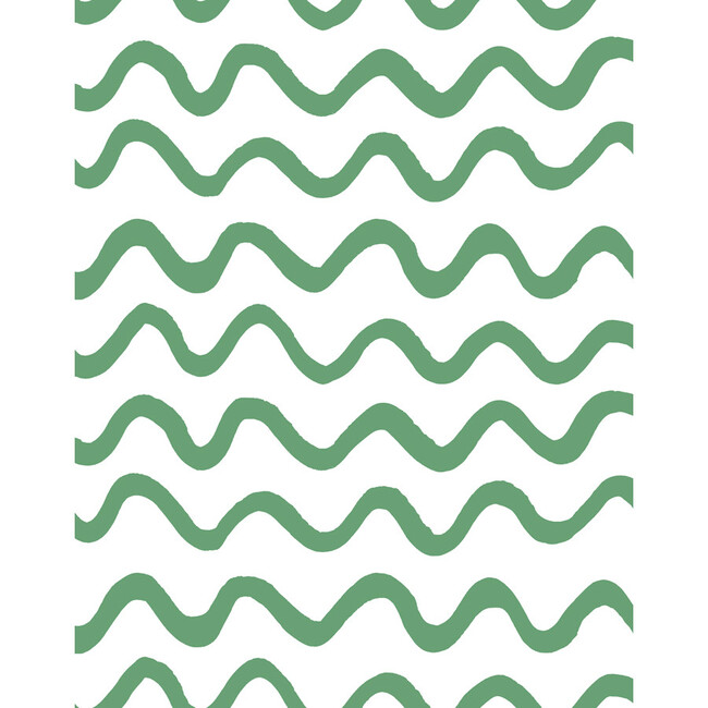Tea Collection Aegean Waves Removable Wallpaper, Green